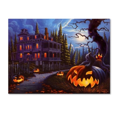 Geno Peoples 'Jack O Lantern Lane' Canvas Art,14x19